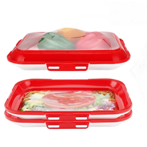 Bandeja rectangular para conservar alimentos YB-210A, PP y película de TPU