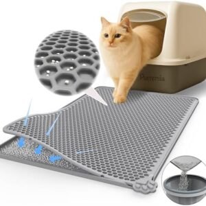 Alfombrilla de silicona de doble capa de 24 × 15 pulgadas para arena de gato