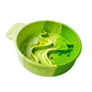 Cuenco de silicona para perros de alimentación lenta con ventosas