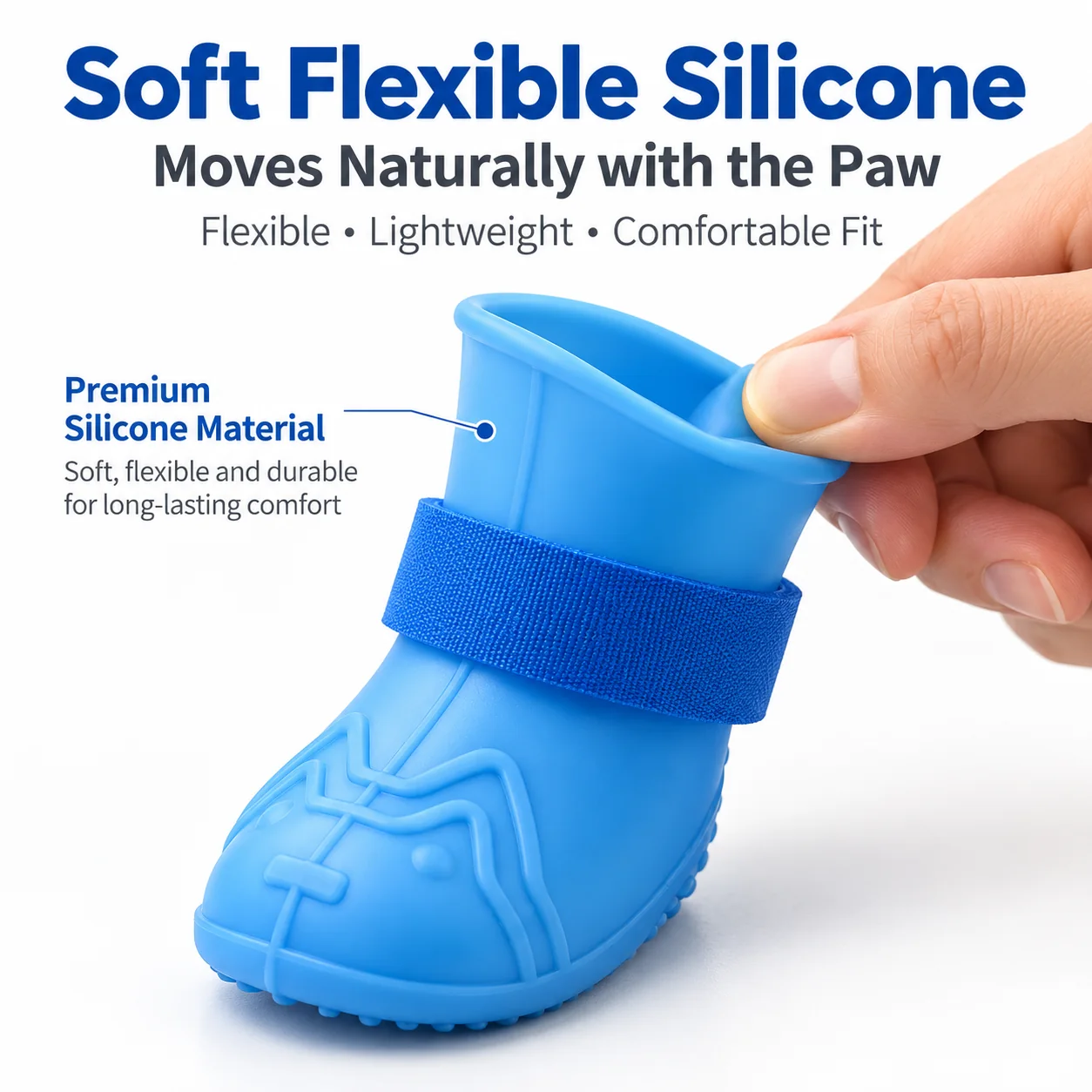 Estructura flexible de silicona de la bota YB-172